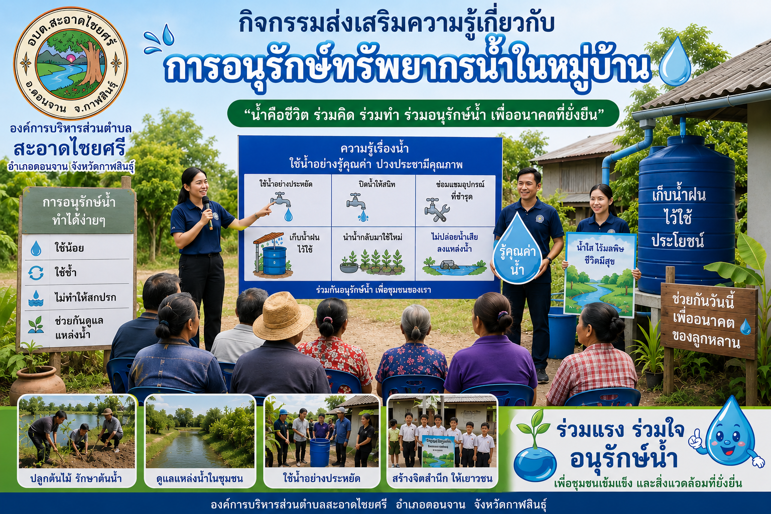 กิจกรรมส่งเสริมความรู้"การอนุรักษ์ทรัพยากรน้ำ"